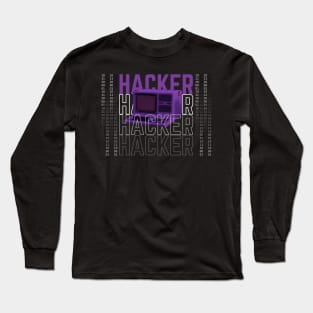 Hacker Old Computer Long Sleeve T-Shirt